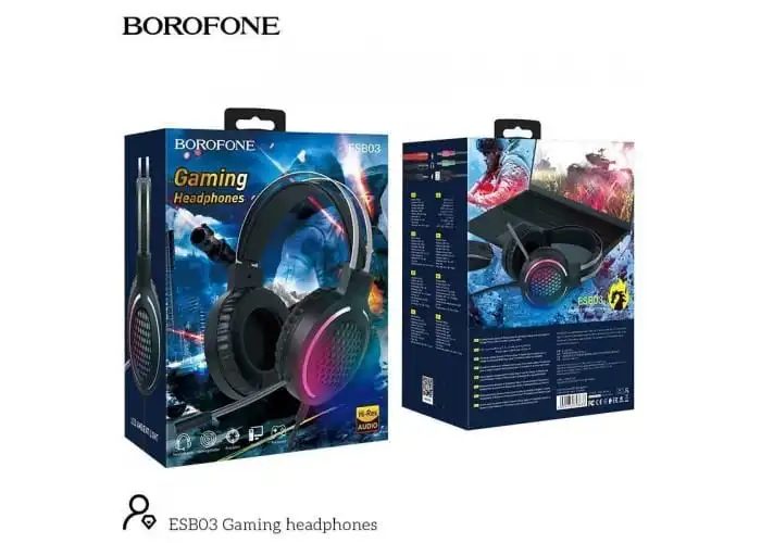 Casque Gaming Filaire BOROFONE ESB03 Amusement - Micro Omnidirectionnel - Jack 3.5mm & USB
