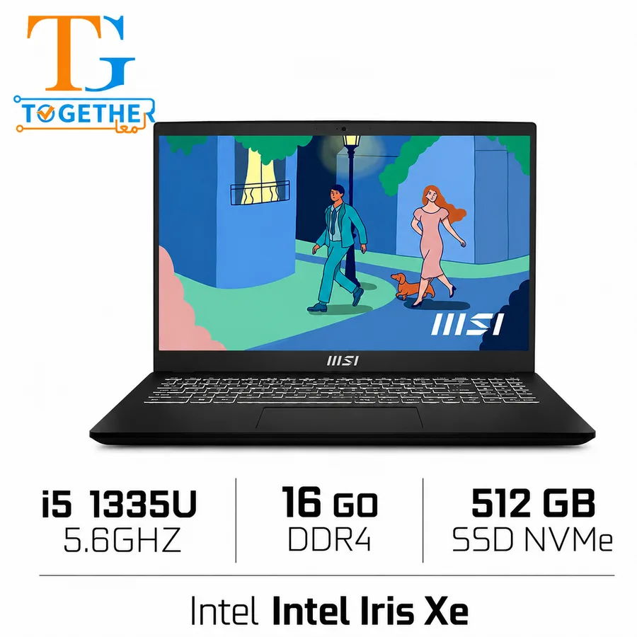 MSI PORTABLE 14 POUCE I5-1335U/16GB/512GB/DDR4 SSD NVME W11
