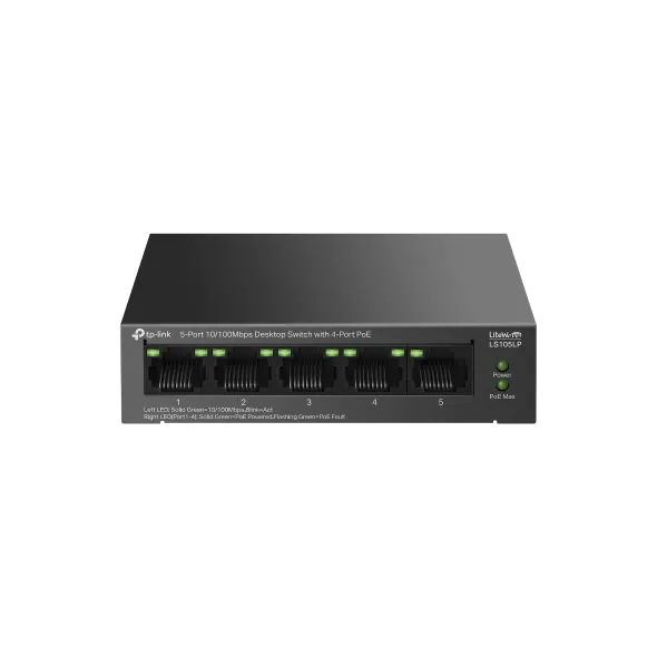 SWITCH TP-LINK 5 PORTS DESKTOP 10/100MBPS 4-PORT POE