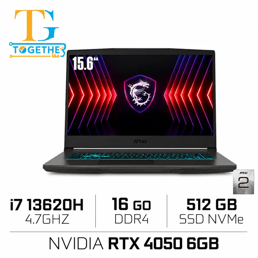 MSI-THIN-B13VE-2473XMA 15.6 144HZ I7-13620H/16GB/DDR4-512GB/GTX4050 FREEDOS